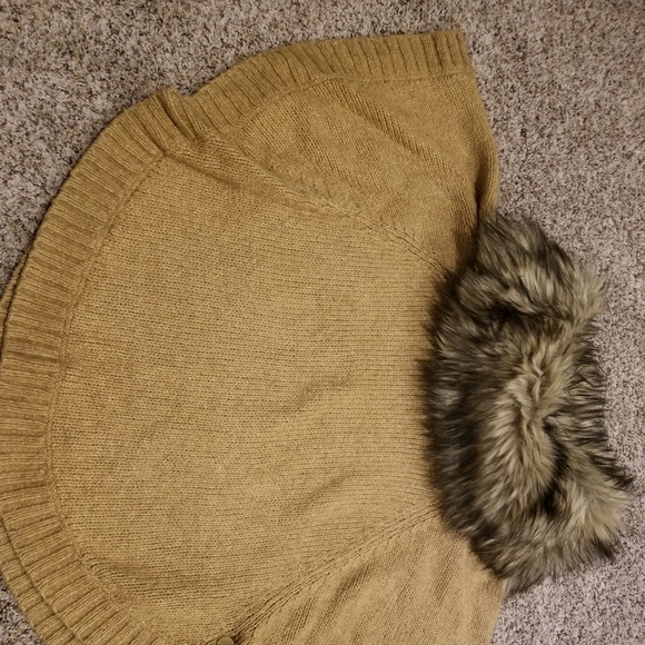 michael kors fur poncho